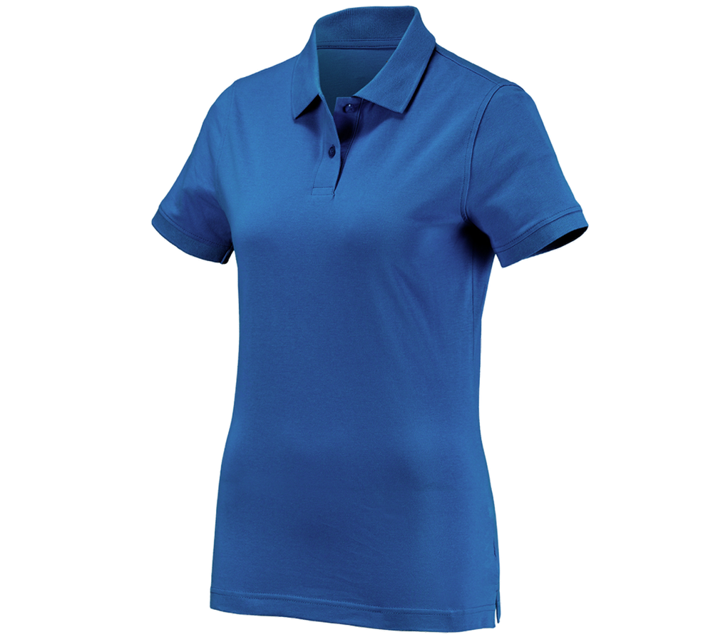 Plumbers / Installers: e.s. Polo shirt cotton, ladies' + gentianblue