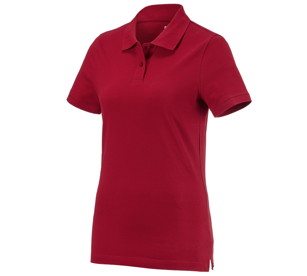 Shirts & Co.: e.s. Polo-Shirt cotton, Damen + rot