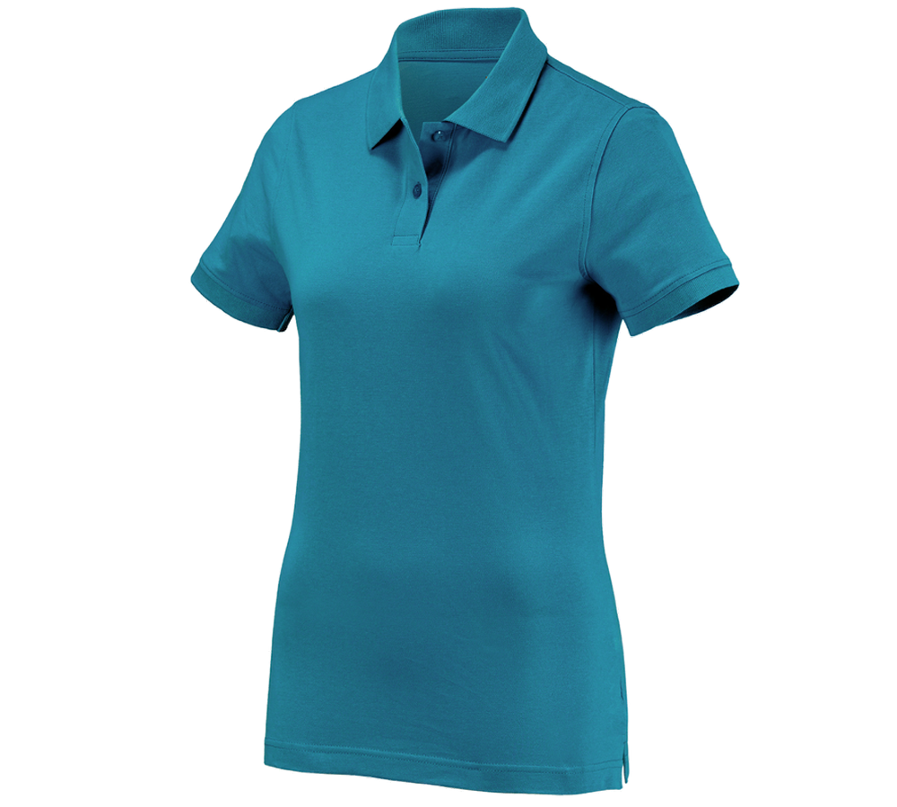 Shirts & Co.: e.s. Polo-Shirt cotton, Damen + petrol