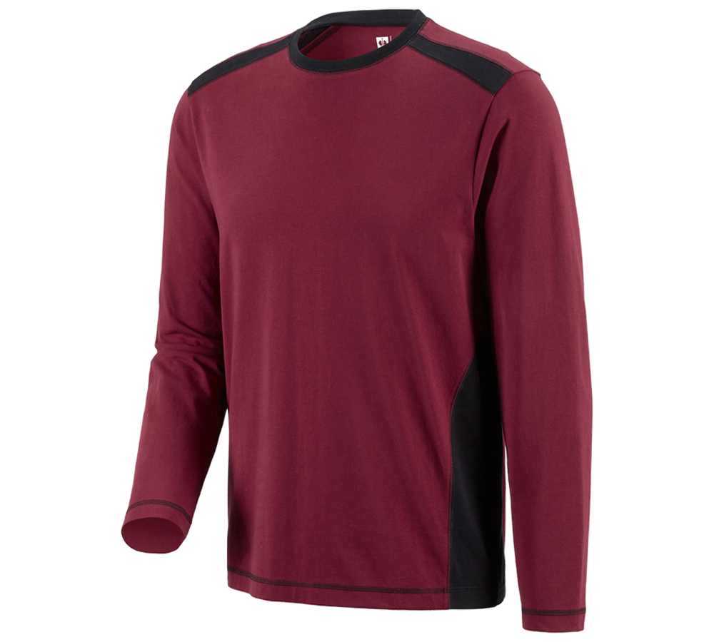 Shirts, Pullover & more: Long sleeve cotton e.s.active + bordeaux/black