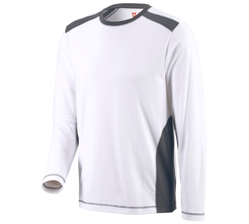 Shirts, Pullover & more: Long sleeve cotton e.s.active + white/anthracite