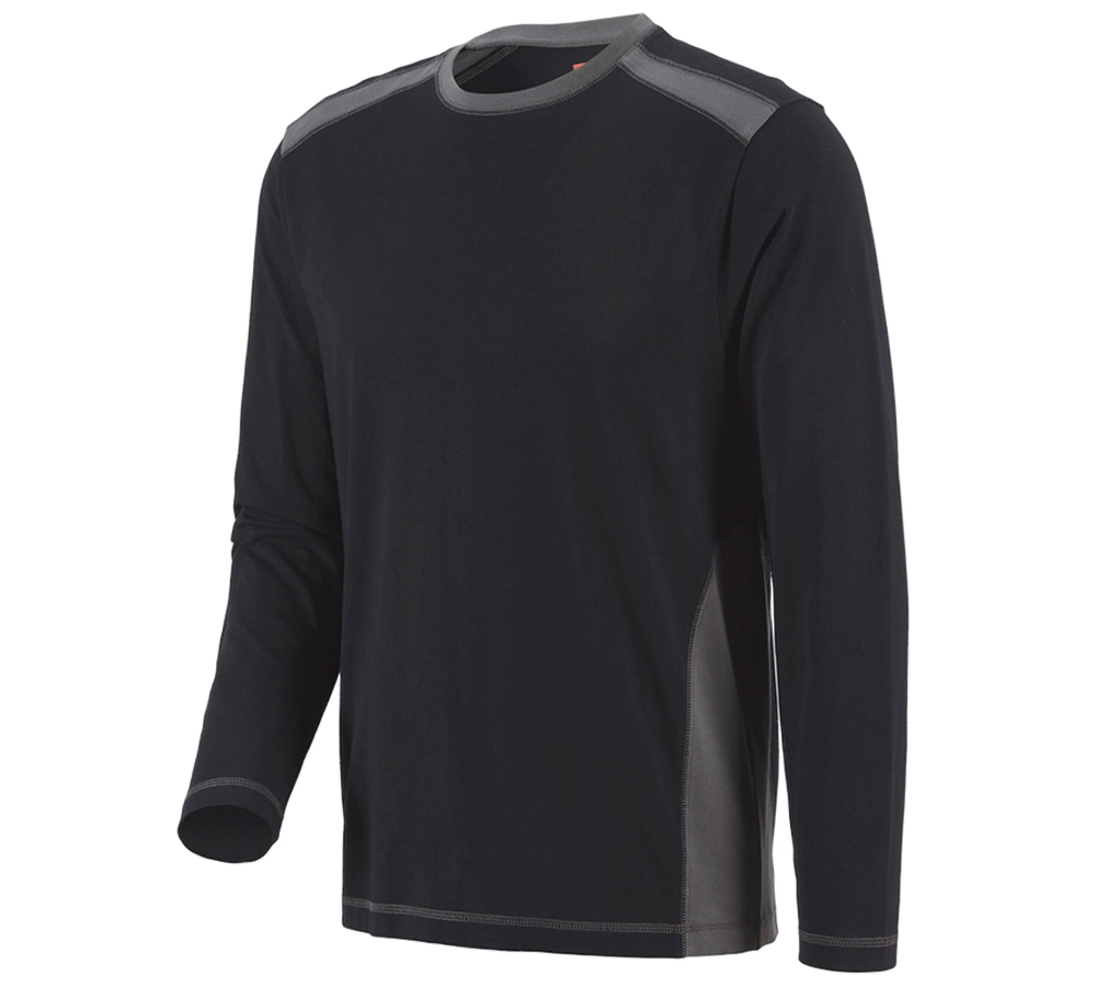 Shirts, Pullover & more: Long sleeve cotton e.s.active + black/anthracite
