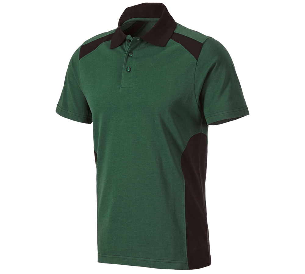 Shirts & Co.: Polo-Shirt cotton e.s.active + grün/schwarz