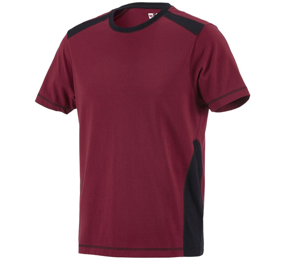 Shirts, Pullover & more: T-shirt cotton e.s.active + bordeaux/black