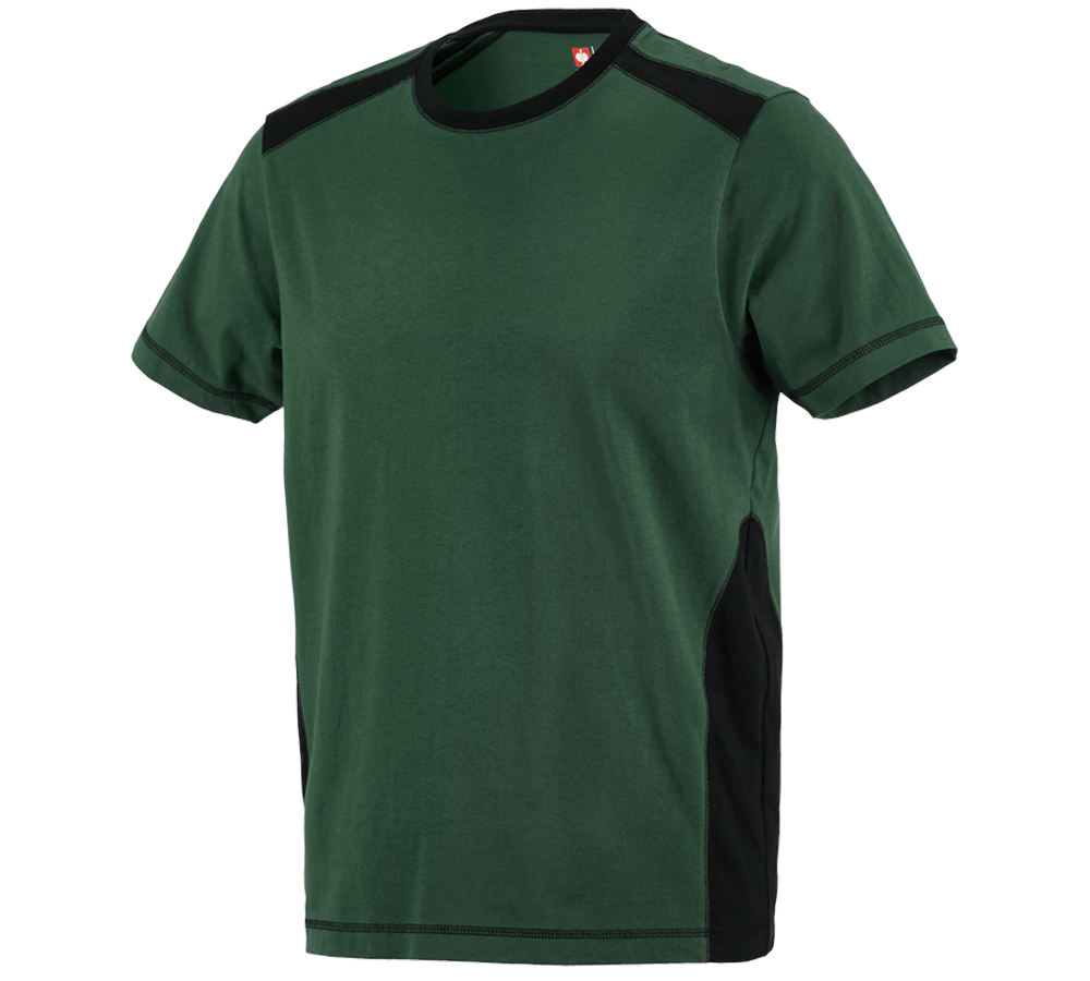 Hauts: T-shirt  cotton e.s.active + vert/noir