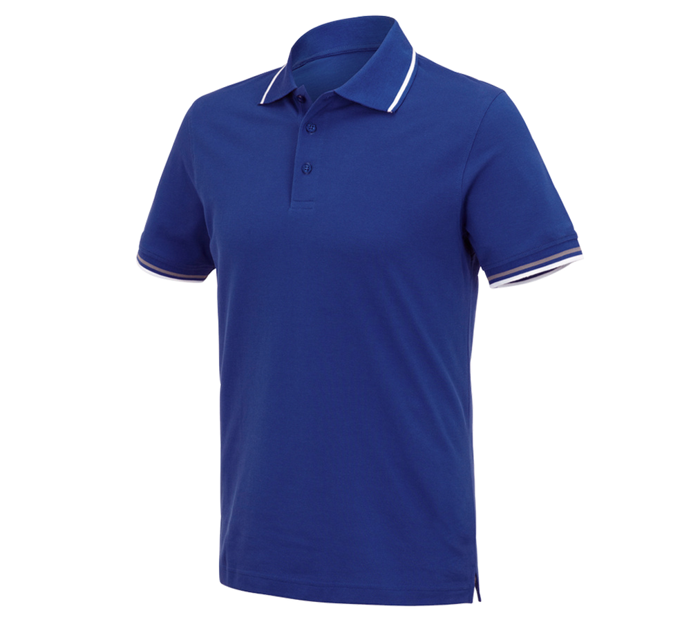 Shirts, Pullover & more: e.s. Polo shirt cotton Deluxe Colour + royal/aluminium