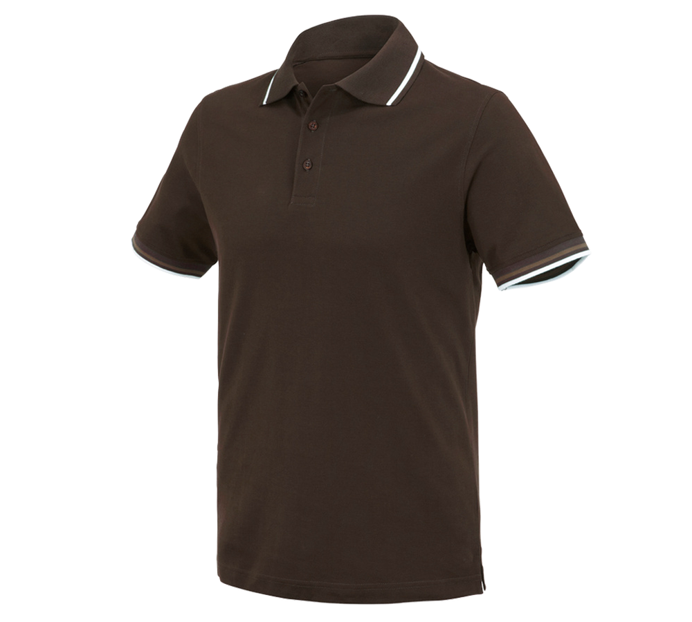 Shirts, Pullover & more: e.s. Polo shirt cotton Deluxe Colour + chestnut/hazelnut