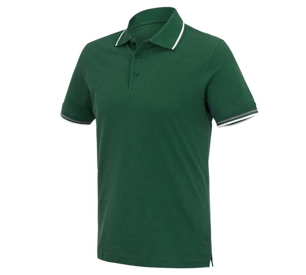 Shirts, Pullover & more: e.s. Polo shirt cotton Deluxe Colour + green/aluminium