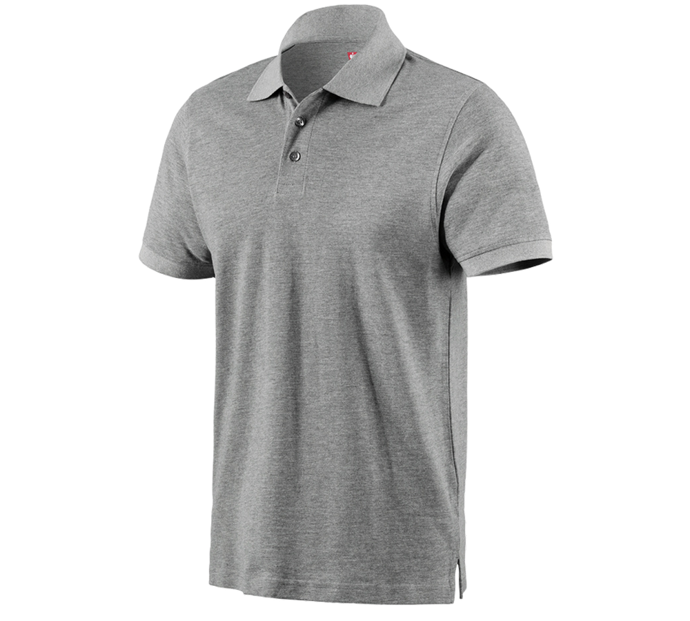 Shirts, Pullover & more: e.s. Polo shirt cotton + grey melange