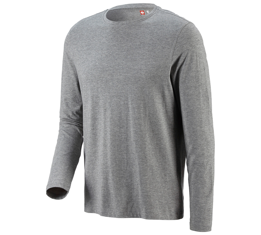 Shirts & Co.: e.s. Longsleeve cotton + graumeliert