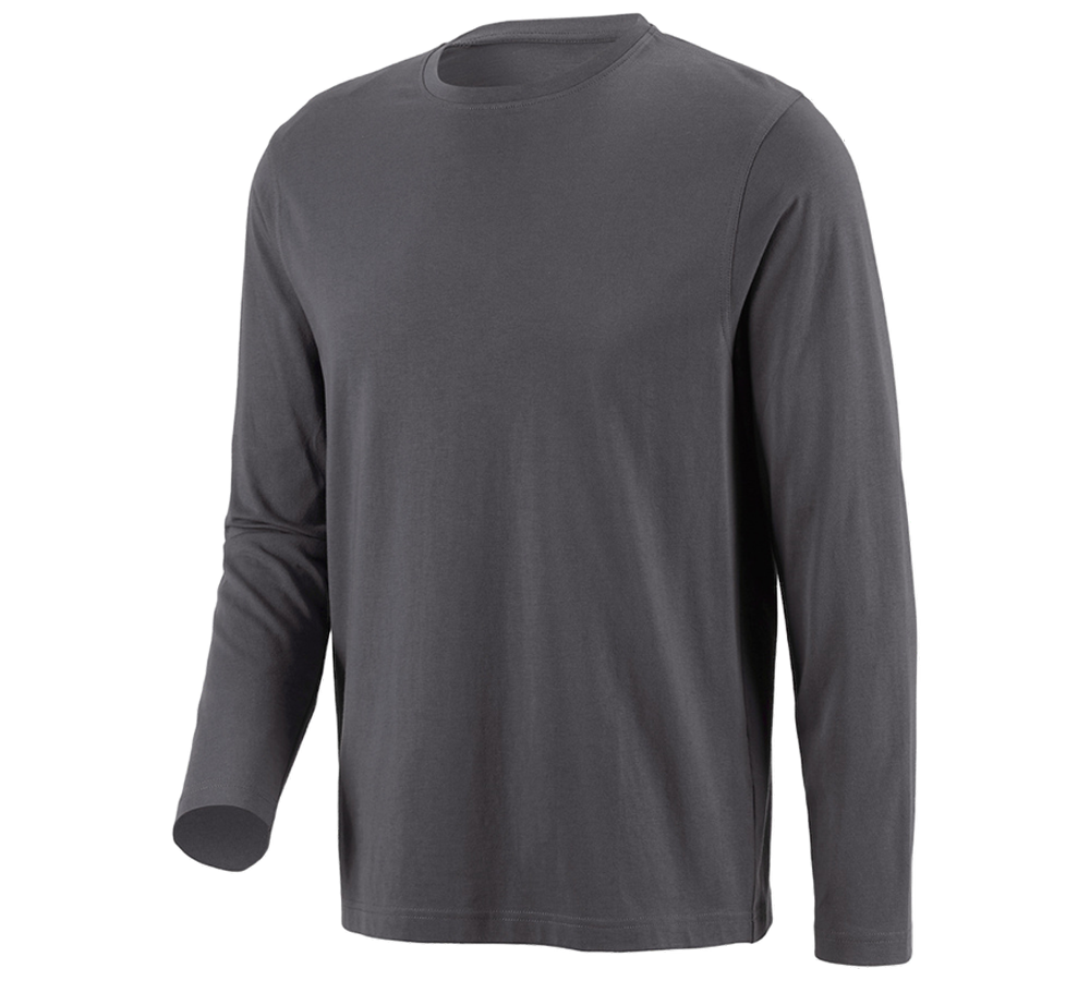 Shirts, Pullover & more: e.s. Long sleeve cotton + anthracite