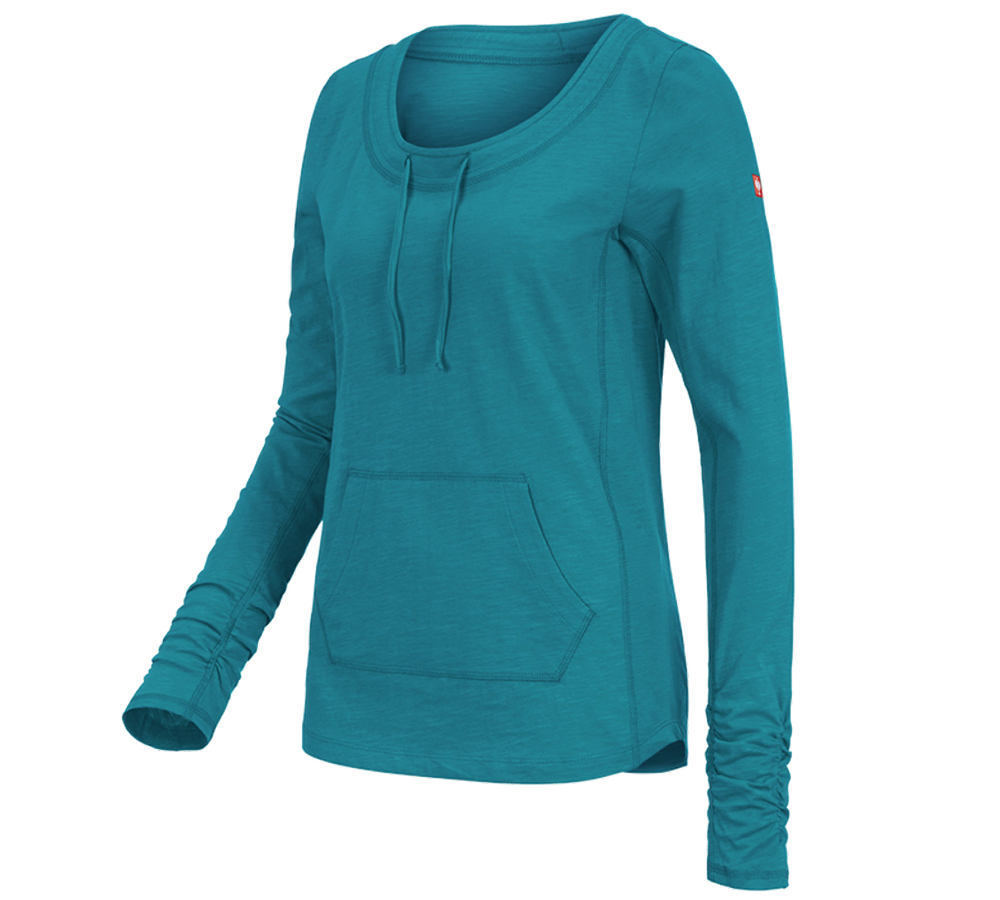 Shirts, Pullover & more: e.s. Long sleeve cotton slub, ladies' + ocean