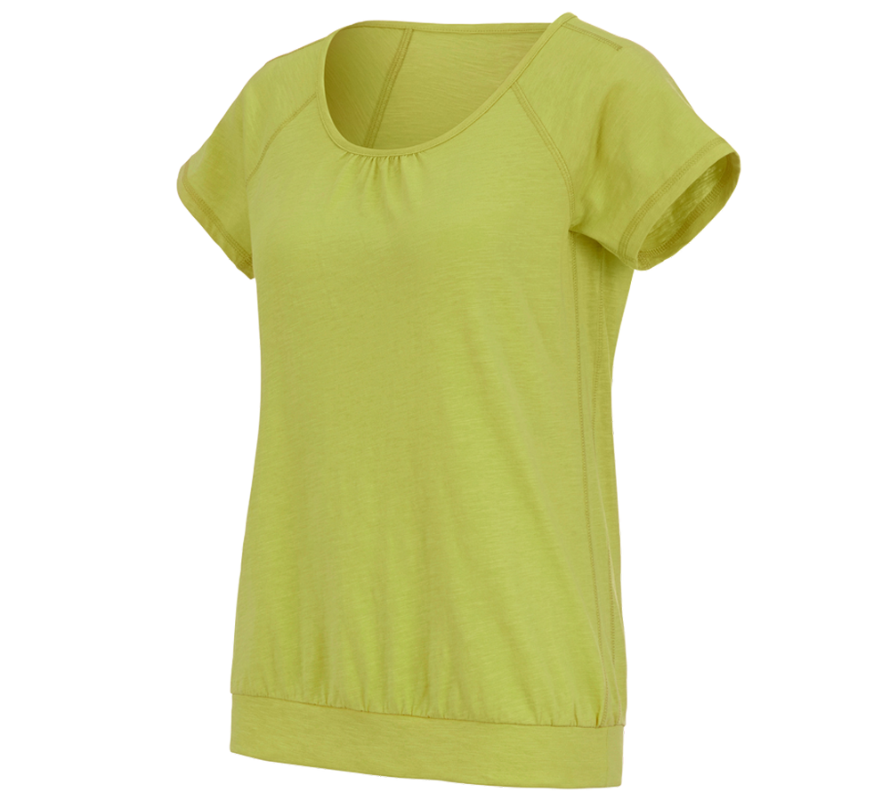 Shirts & Co.: e.s. T-Shirt cotton slub, Damen + maigrün