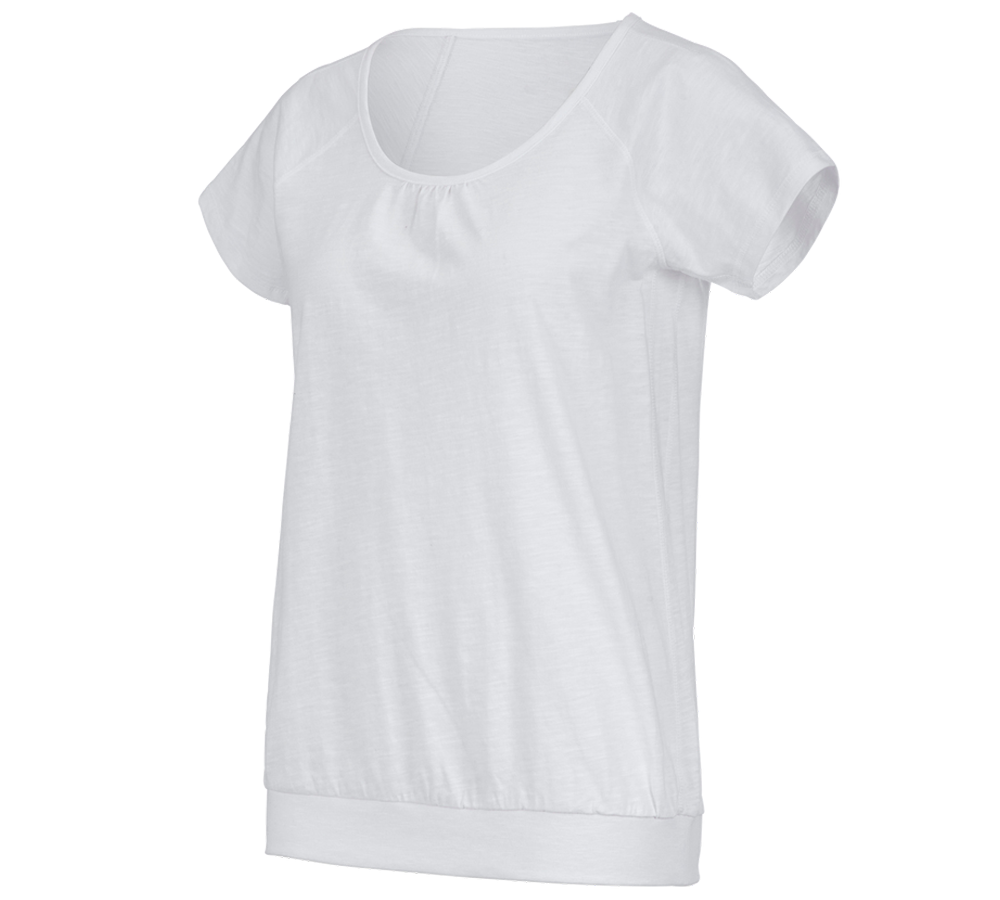 Themen: e.s. T-Shirt cotton slub, Damen + weiß