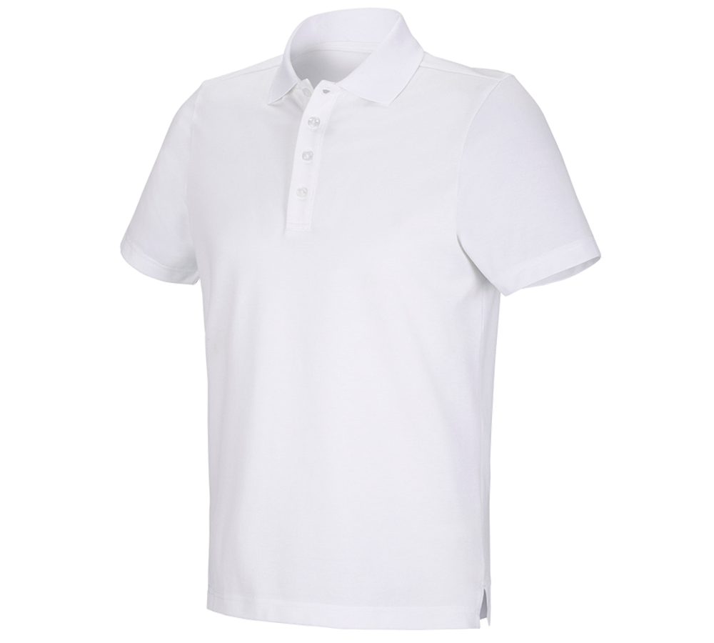 Themen: e.s. Funktions Polo-Shirt poly cotton + weiß