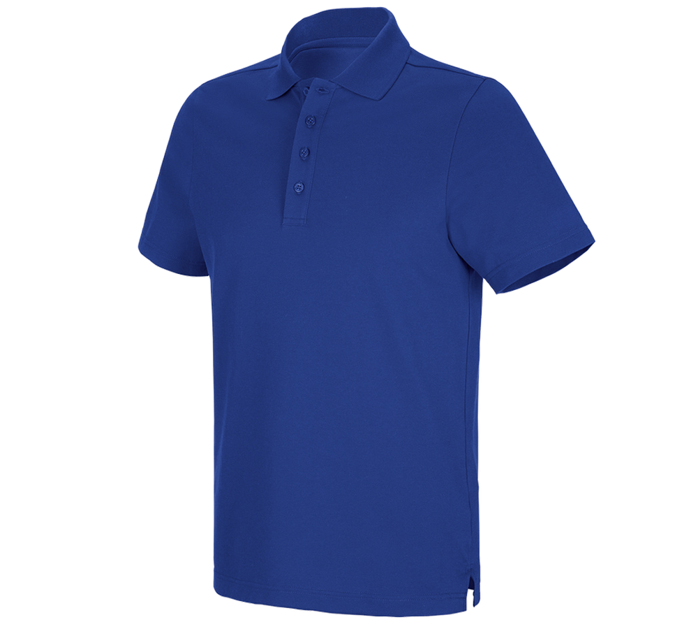 Shirts & Co.: e.s. Funktions Polo-Shirt poly cotton + kornblau