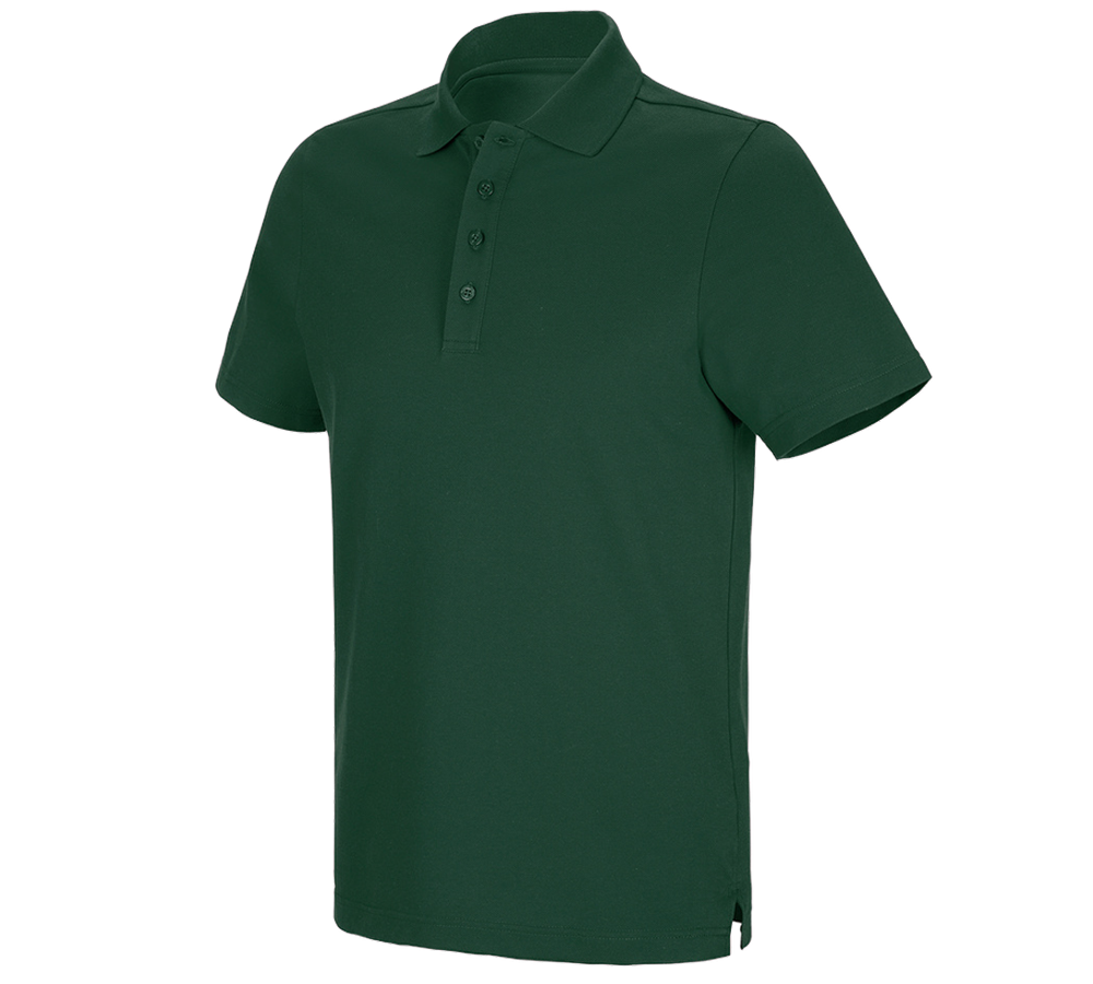 Shirts & Co.: e.s. Funktions Polo-Shirt poly cotton + grün