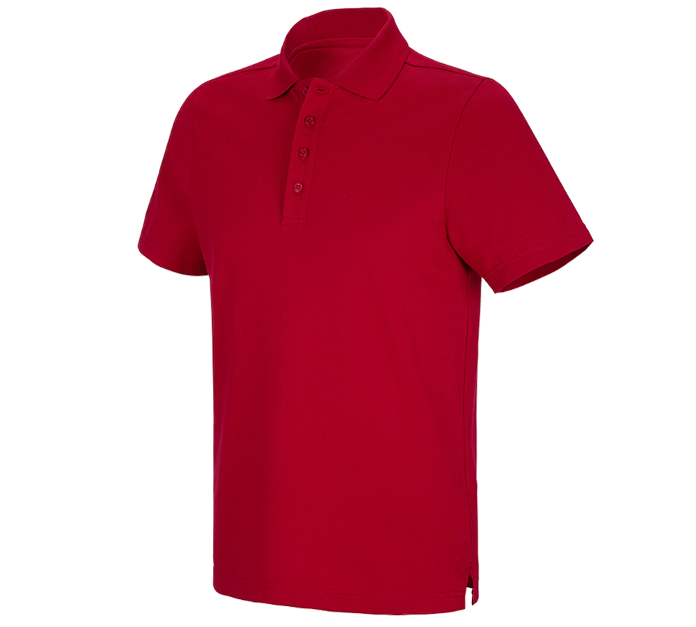 Shirts & Co.: e.s. Funktions Polo-Shirt poly cotton + feuerrot
