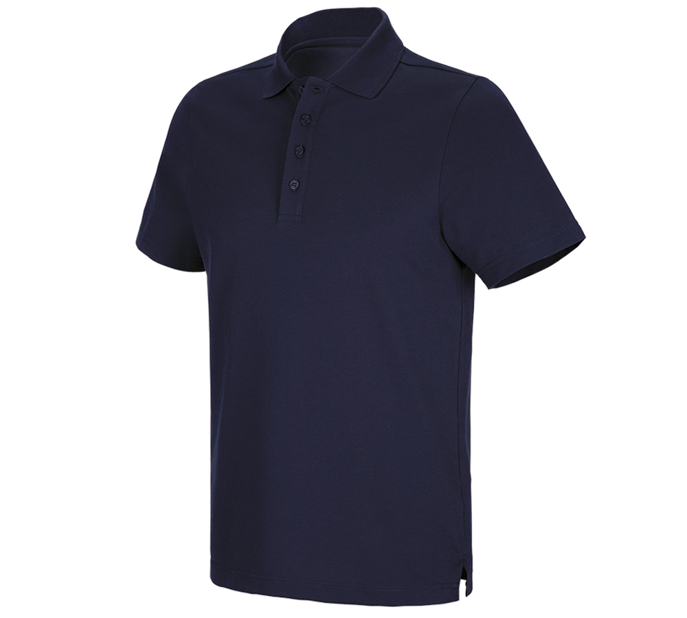Shirts & Co.: e.s. Funktions Polo-Shirt poly cotton + dunkelblau