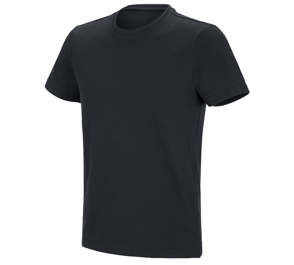 Shirts & Co.: e.s. Funktions T-Shirt poly cotton + schwarz