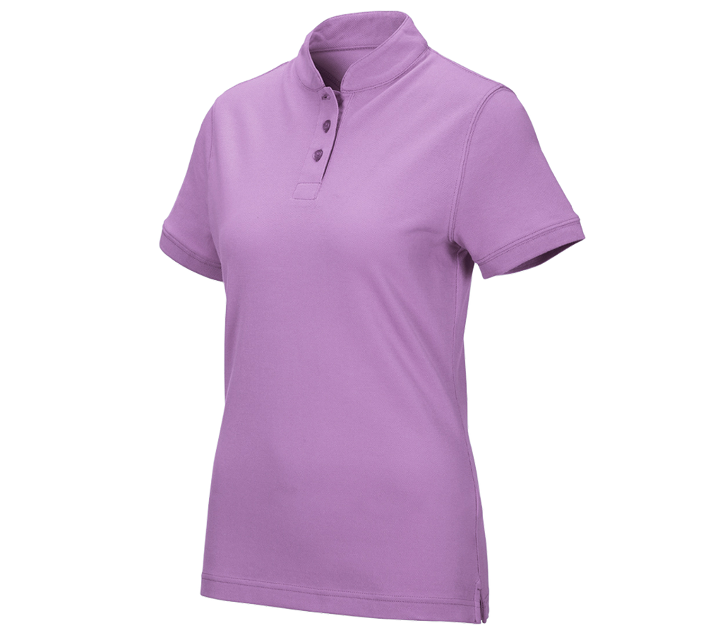 Shirts, Pullover & more: e.s. Polo shirt cotton Mandarin, ladies' + lavender
