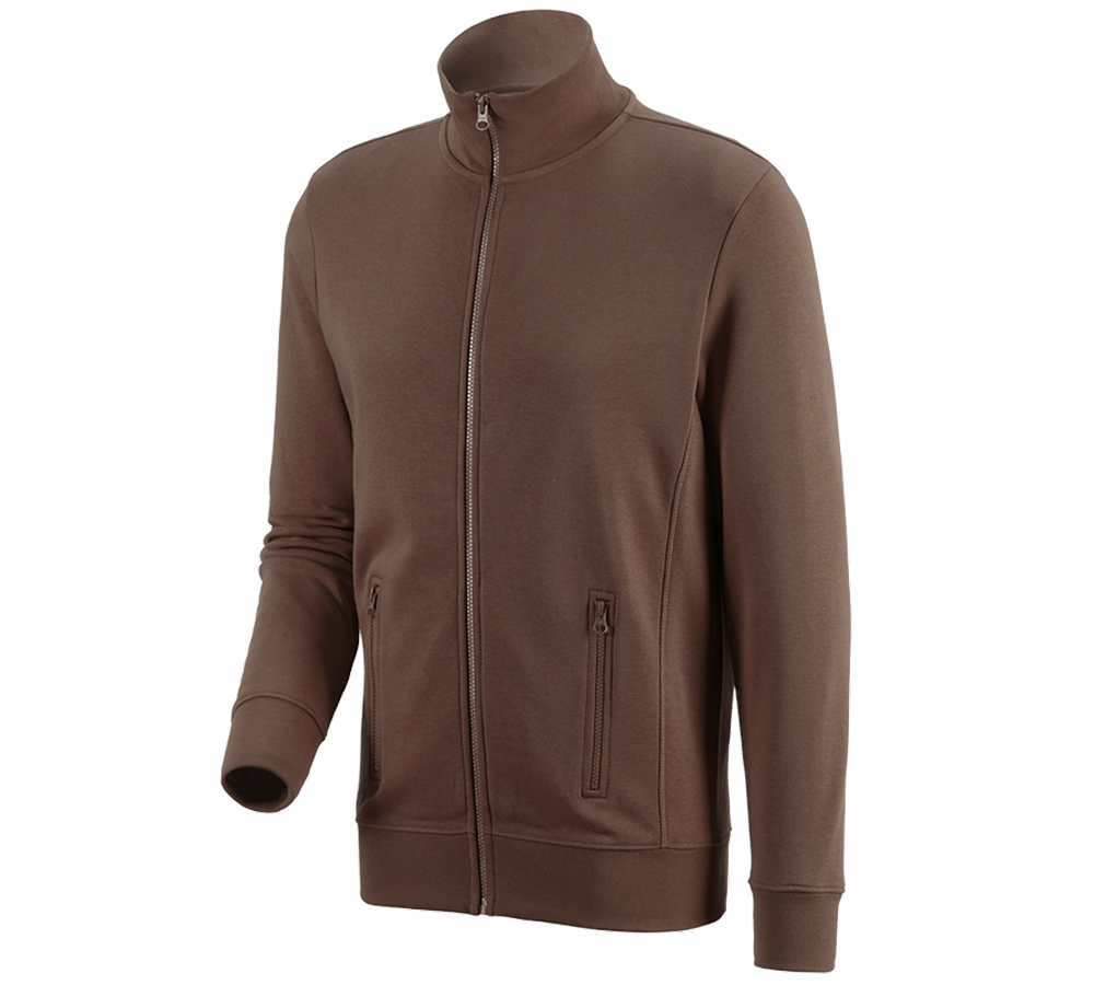 Shirts, Pullover & more: e.s. Sweat jacket poly cotton + hazelnut