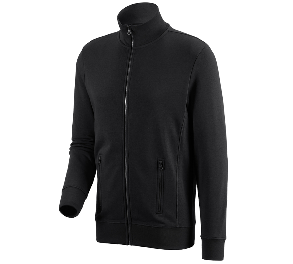 Shirts, Pullover & more: e.s. Sweat jacket poly cotton + black