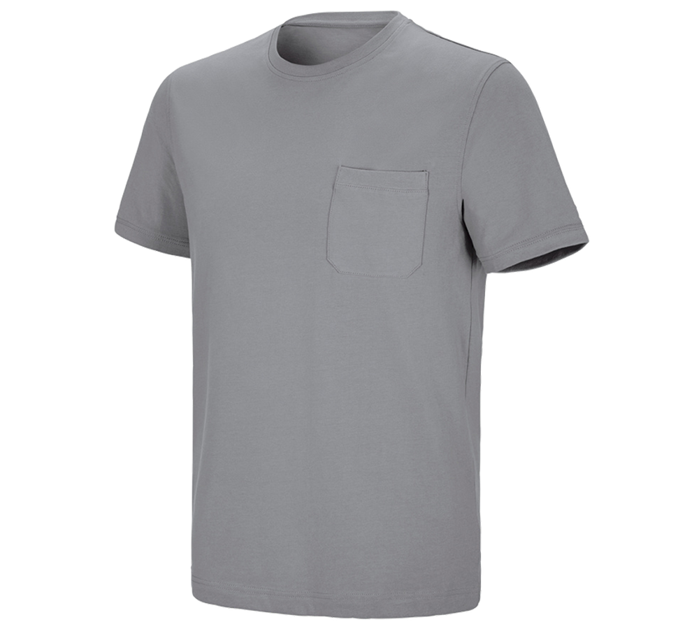 Shirts, Pullover & more: e.s. T-shirt cotton stretch Pocket + platinum