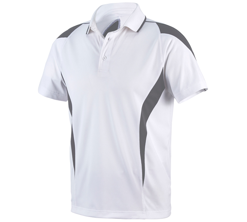 Shirts, Pullover & more: e.s. Functional polo-shirt poly Silverfresh + white/cement