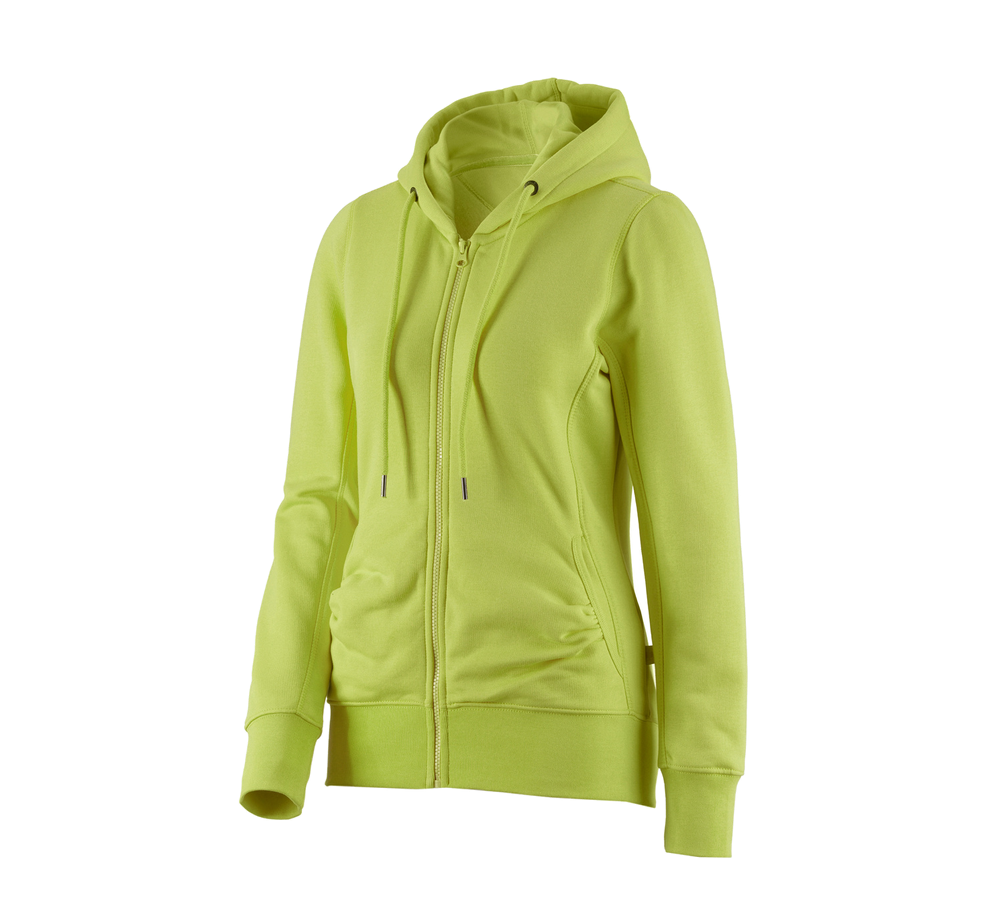 Topics: e.s. Hoody sweatjacket poly cotton, ladies' + maygreen