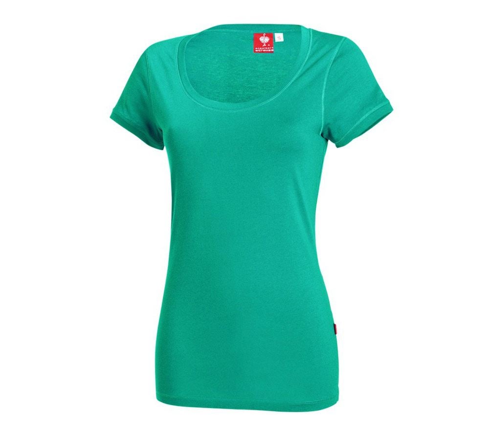 Shirts & Co.: e.s. Long-Shirt cotton, Damen + lagune
