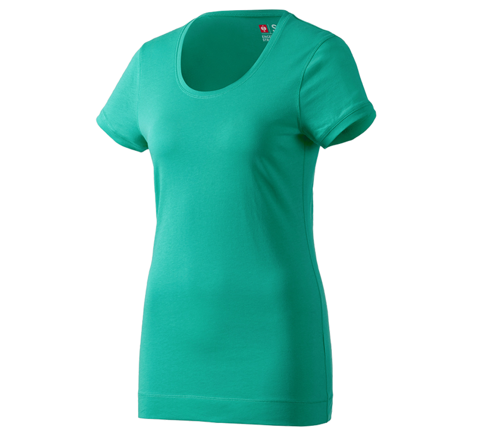 Shirts, Pullover & more: e.s. Long shirt cotton, ladies' + lagoon