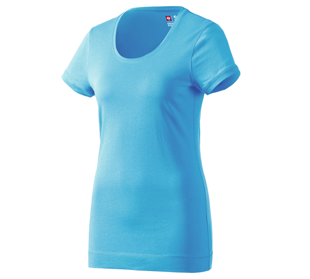 Shirts & Co.: e.s. Long-Shirt cotton, Damen + türkis