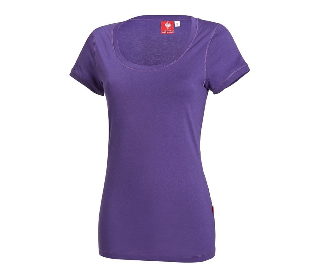 Shirts & Co.: e.s. Long-Shirt cotton, Damen + lila