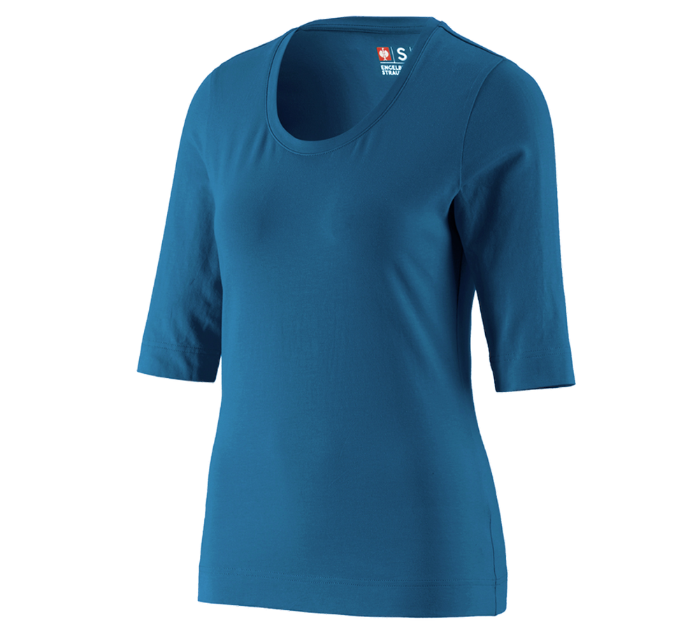 Shirts & Co.: e.s. Shirt 3/4-Arm cotton stretch, Damen + atoll