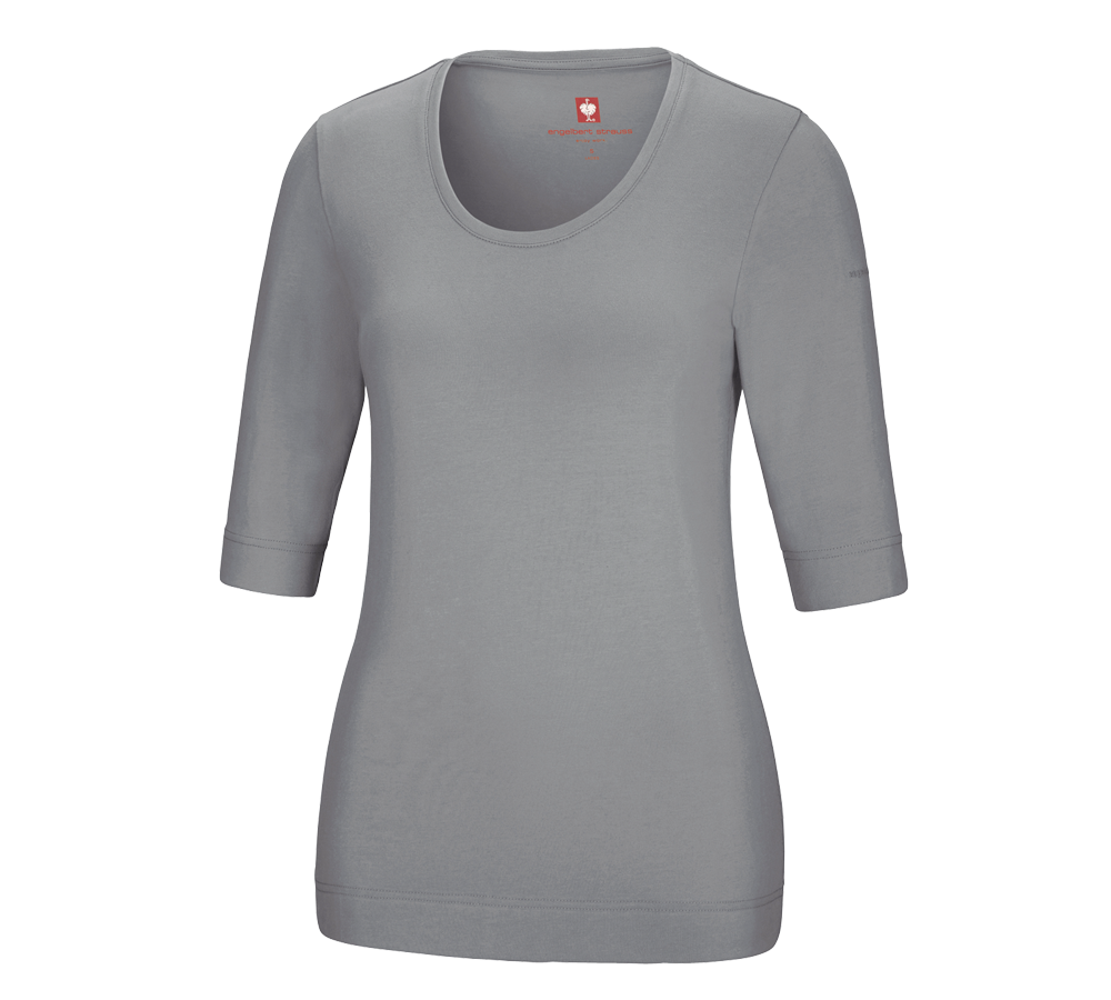 Shirts & Co.: e.s. Shirt 3/4-Arm cotton stretch, Damen + platin