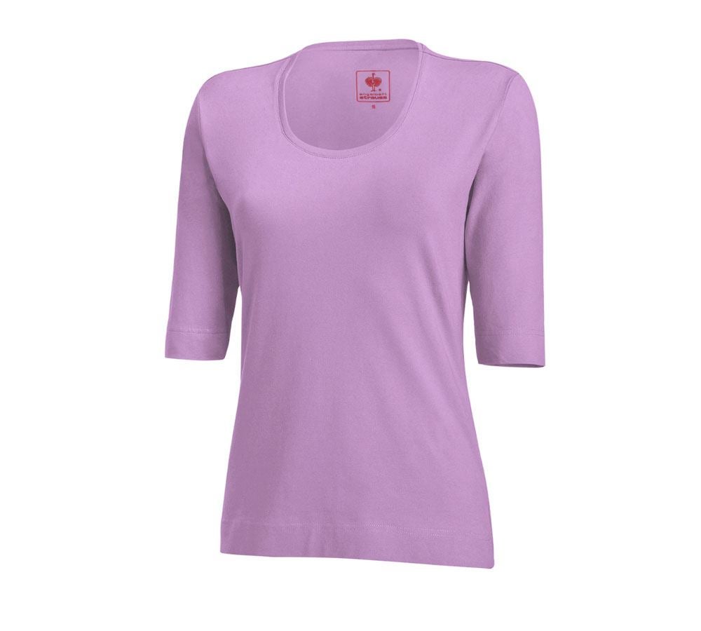 Shirts & Co.: e.s. Shirt 3/4-Arm cotton stretch, Damen + lavendel