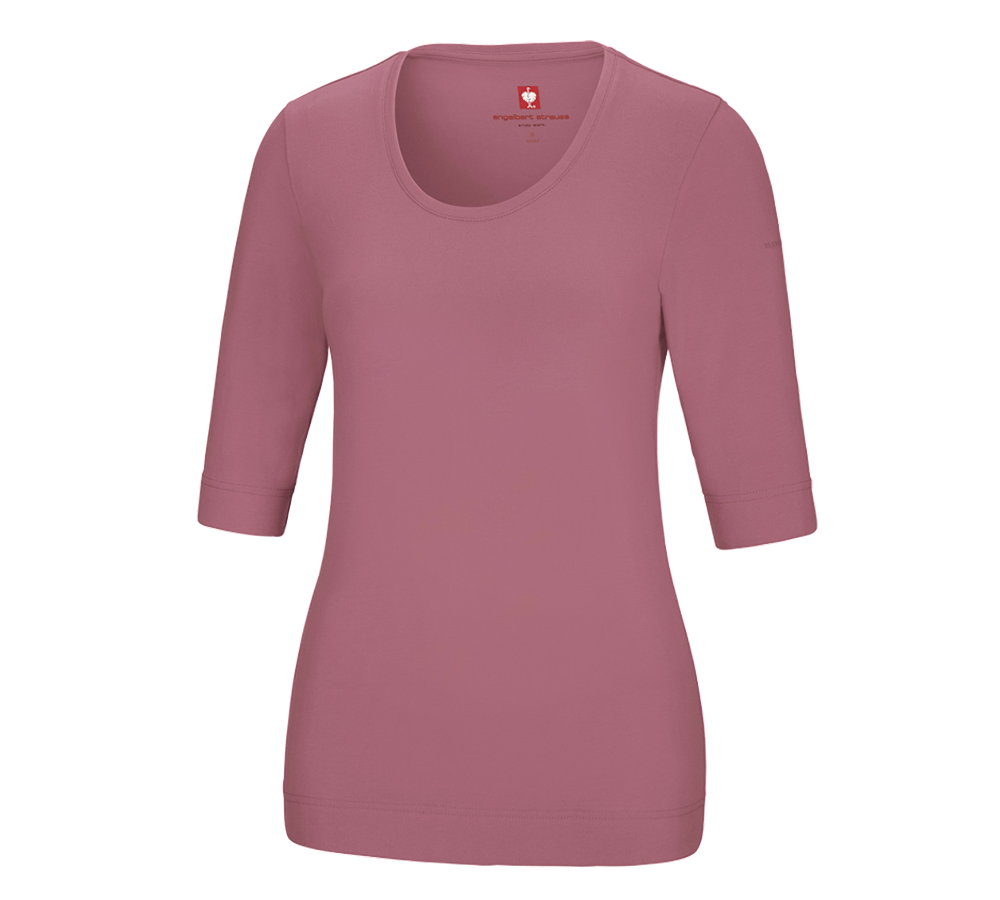 Shirts & Co.: e.s. Shirt 3/4-Arm cotton stretch, Damen + altrosa