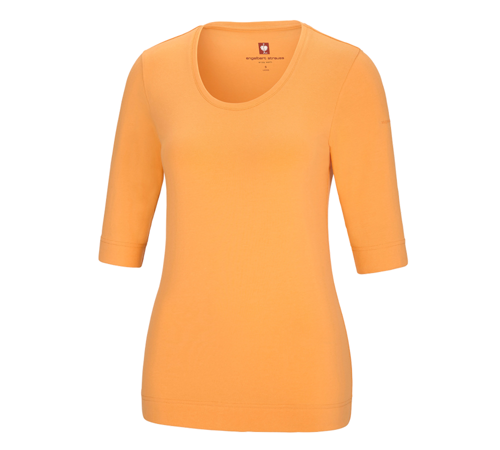 Shirts & Co.: e.s. Shirt 3/4-Arm cotton stretch, Damen + hellorange