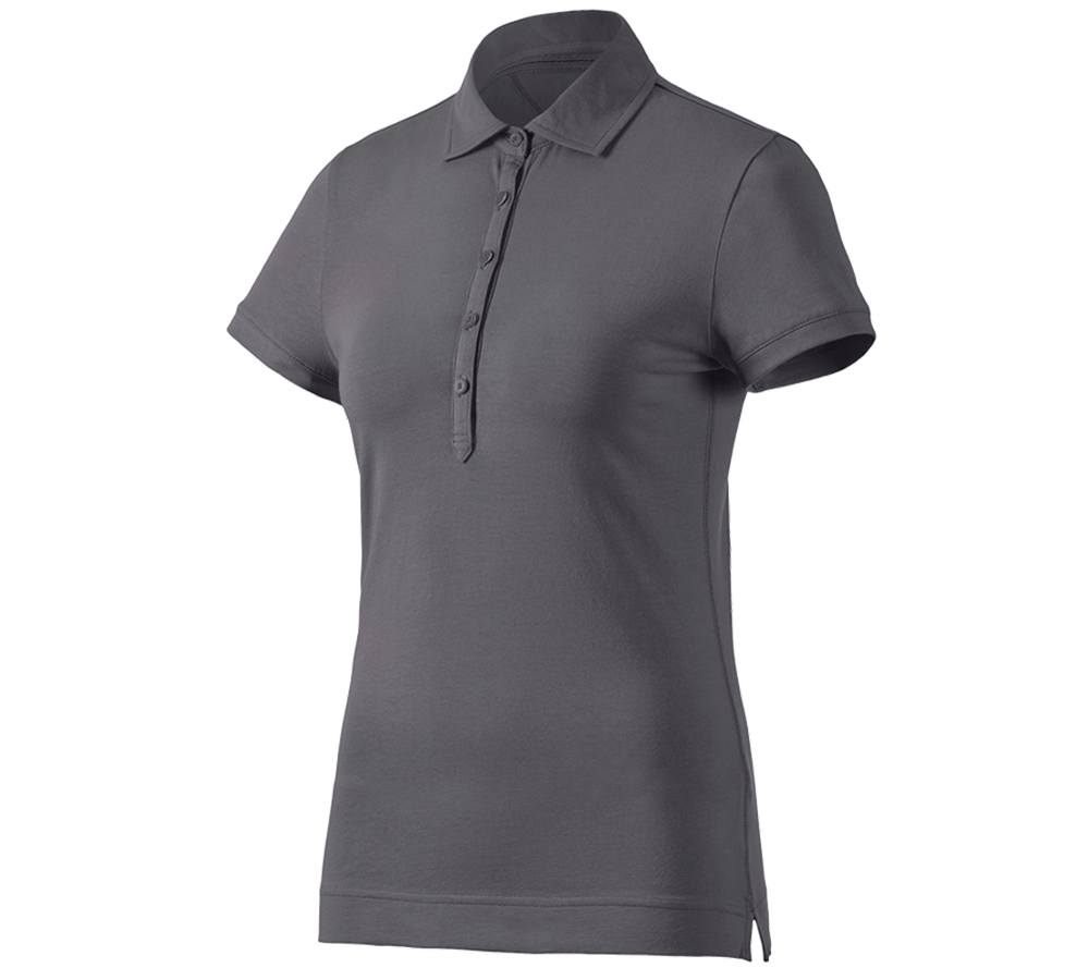 Shirts, Pullover & more: e.s. Polo shirt cotton stretch, ladies' + anthracite