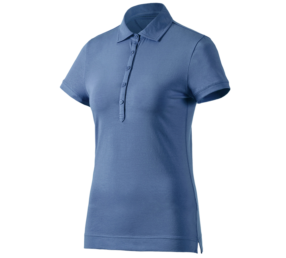 Gardening / Forestry / Farming: e.s. Polo shirt cotton stretch, ladies' + cobalt