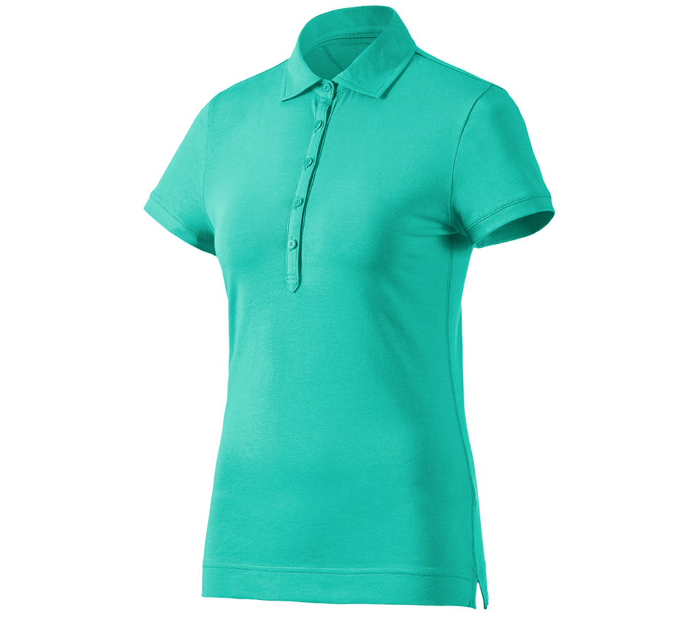 Shirts, Pullover & more: e.s. Polo shirt cotton stretch, ladies' + lagoon