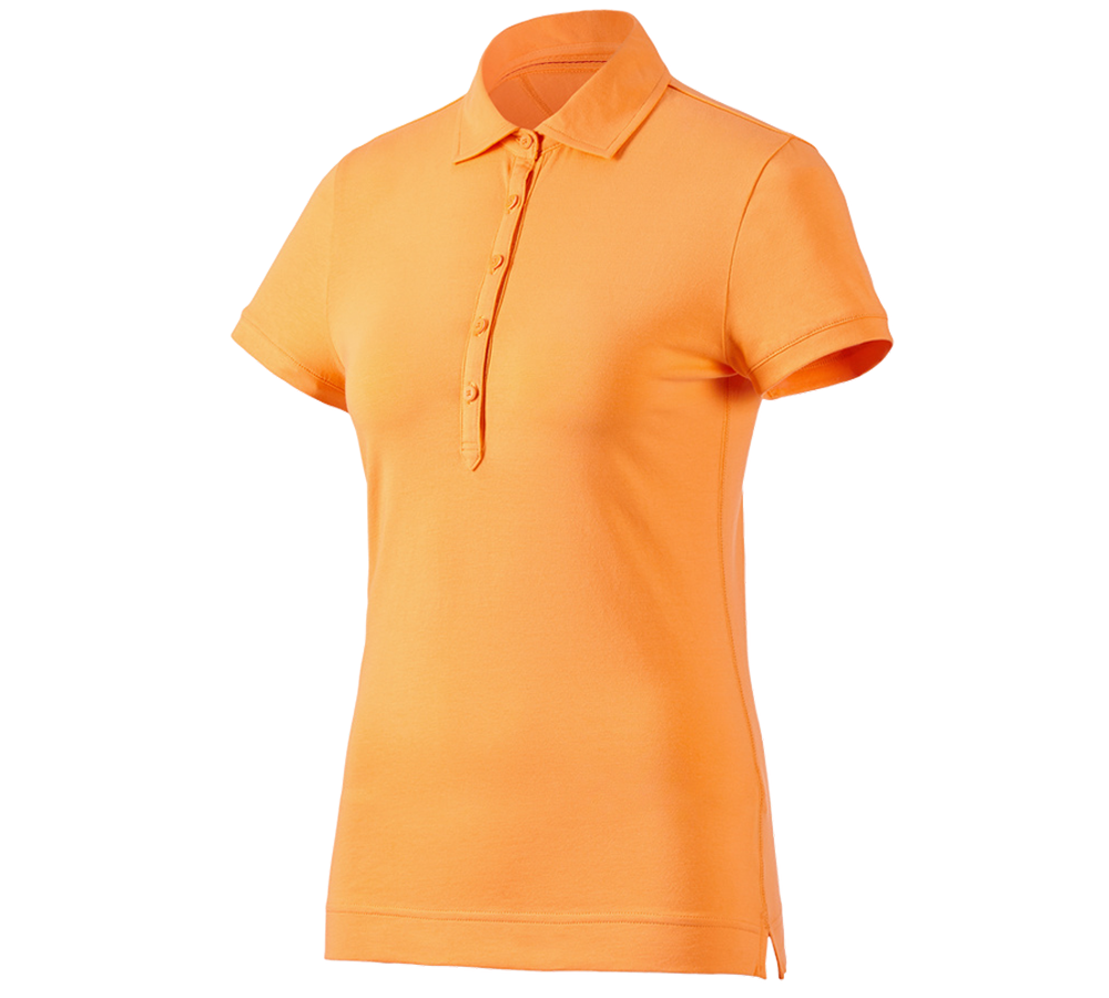 Shirts & Co.: e.s. Polo-Shirt cotton stretch, Damen + hellorange