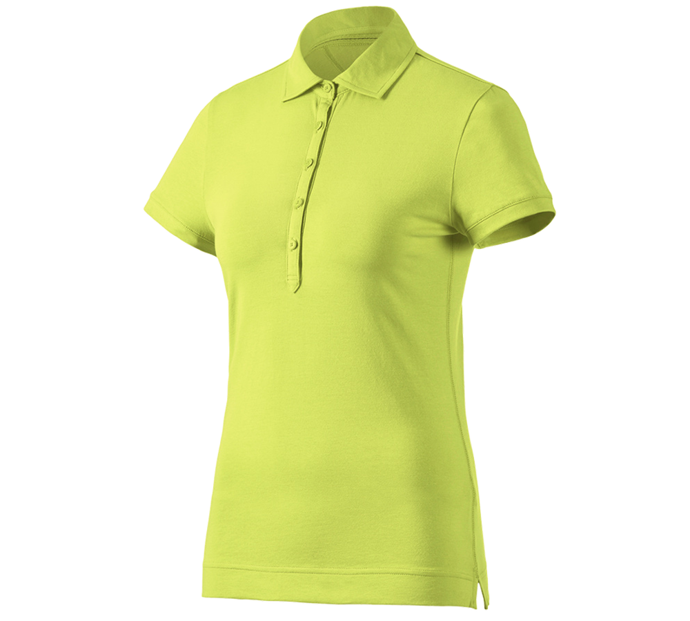 Shirts & Co.: e.s. Polo-Shirt cotton stretch, Damen + maigrün