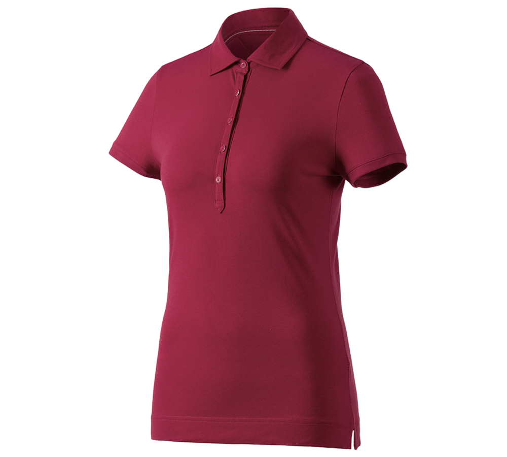 Shirts, Pullover & more: e.s. Polo shirt cotton stretch, ladies' + bordeaux