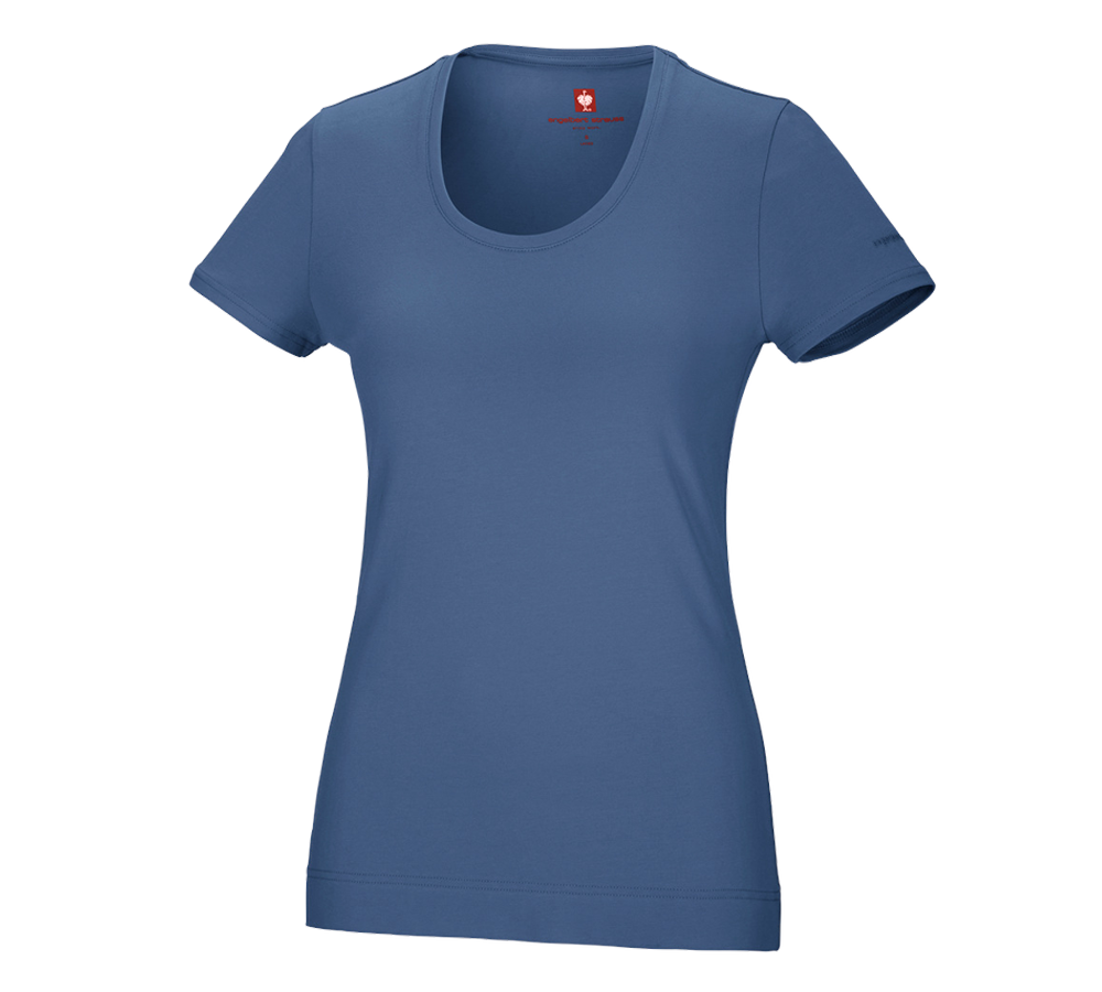 Themen: e.s. T-Shirt cotton stretch, Damen + kobalt