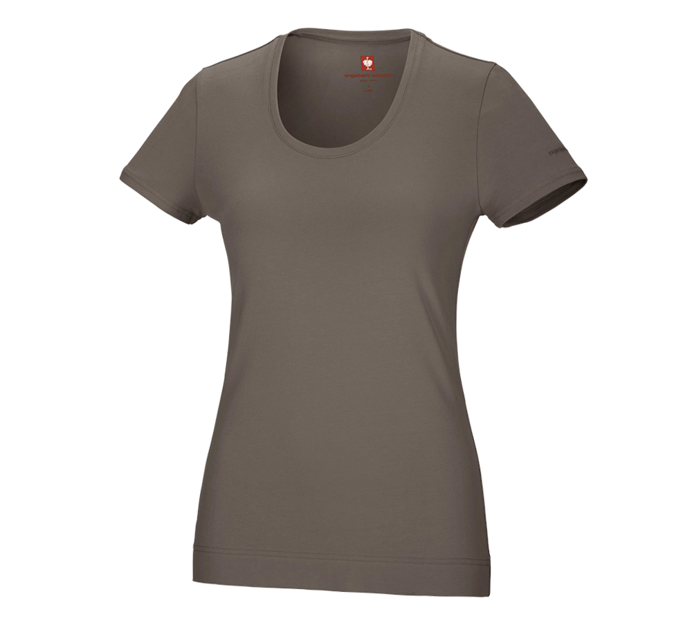 Shirts, Pullover & more: e.s. T-shirt cotton stretch, ladies' + stone