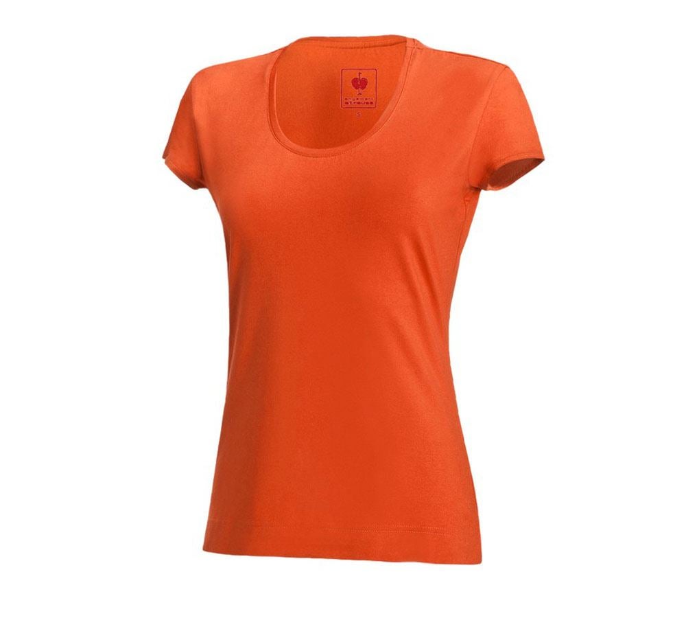 Themen: e.s. T-Shirt cotton stretch, Damen + nektarine