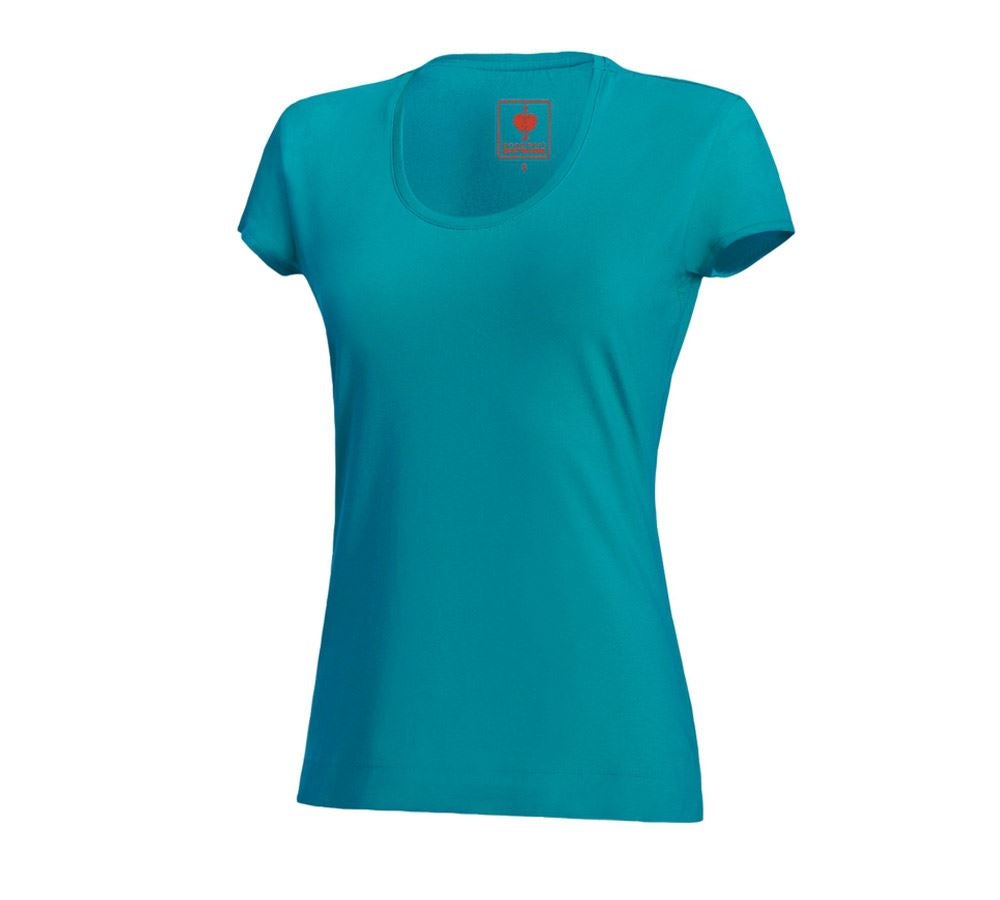 Shirts, Pullover & more: e.s. T-shirt cotton stretch, ladies' + ocean