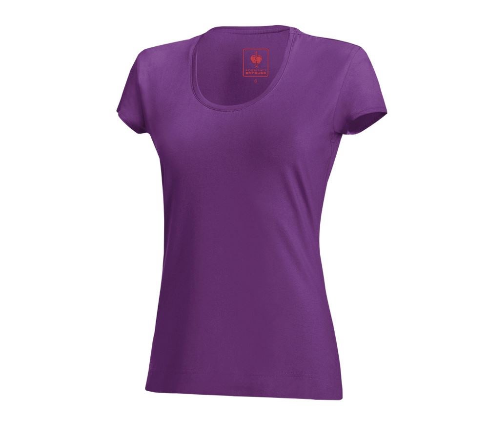 Shirts, Pullover & more: e.s. T-shirt cotton stretch, ladies' + violet